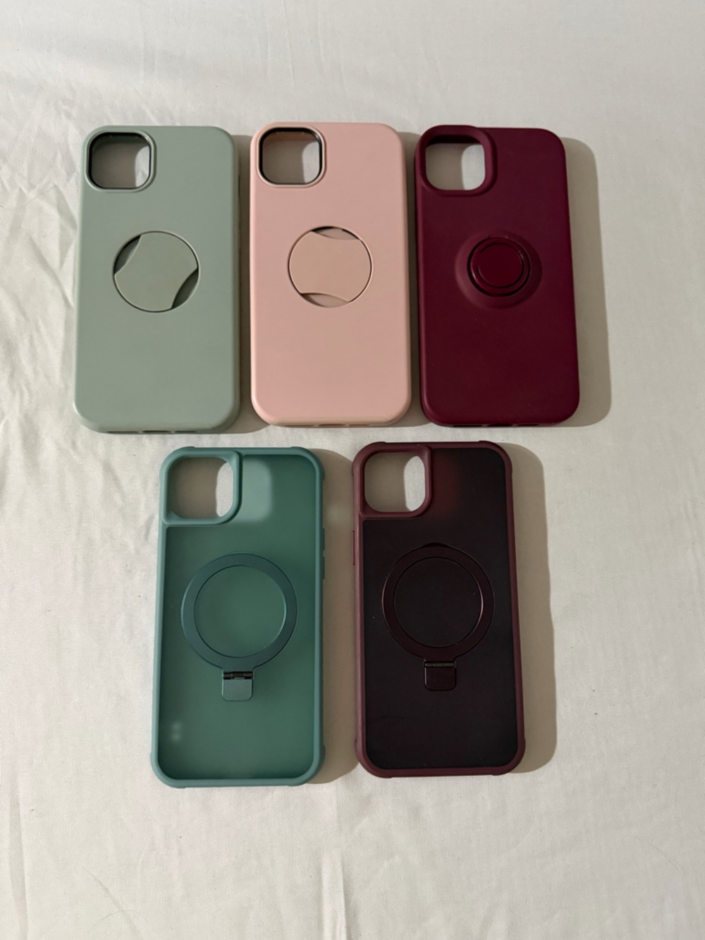 IPhone 14+/15+ MagSafe-Compatible Phone Case with Ring Stand - Multi-Color
